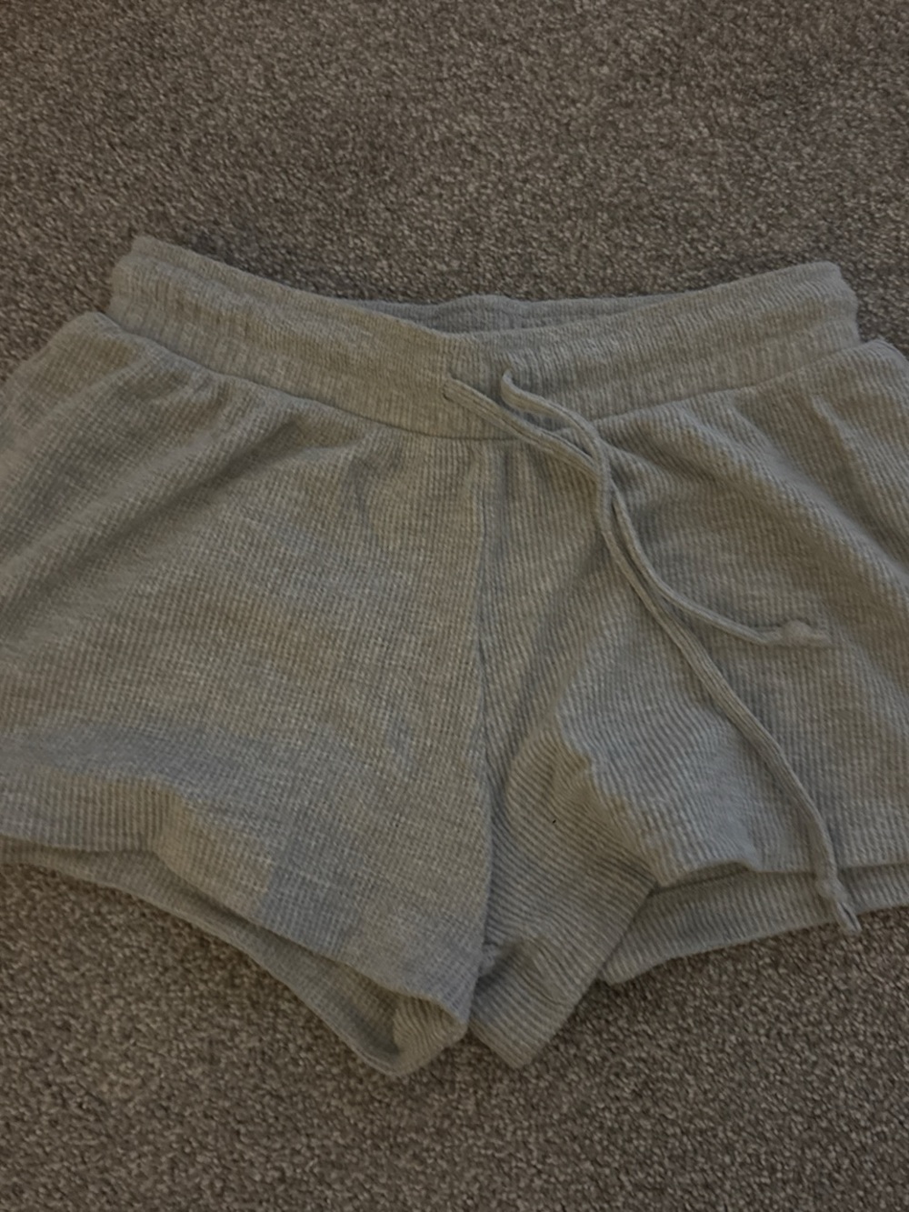 Women's Ribbed Athletic Lounge Shorts - Gray
